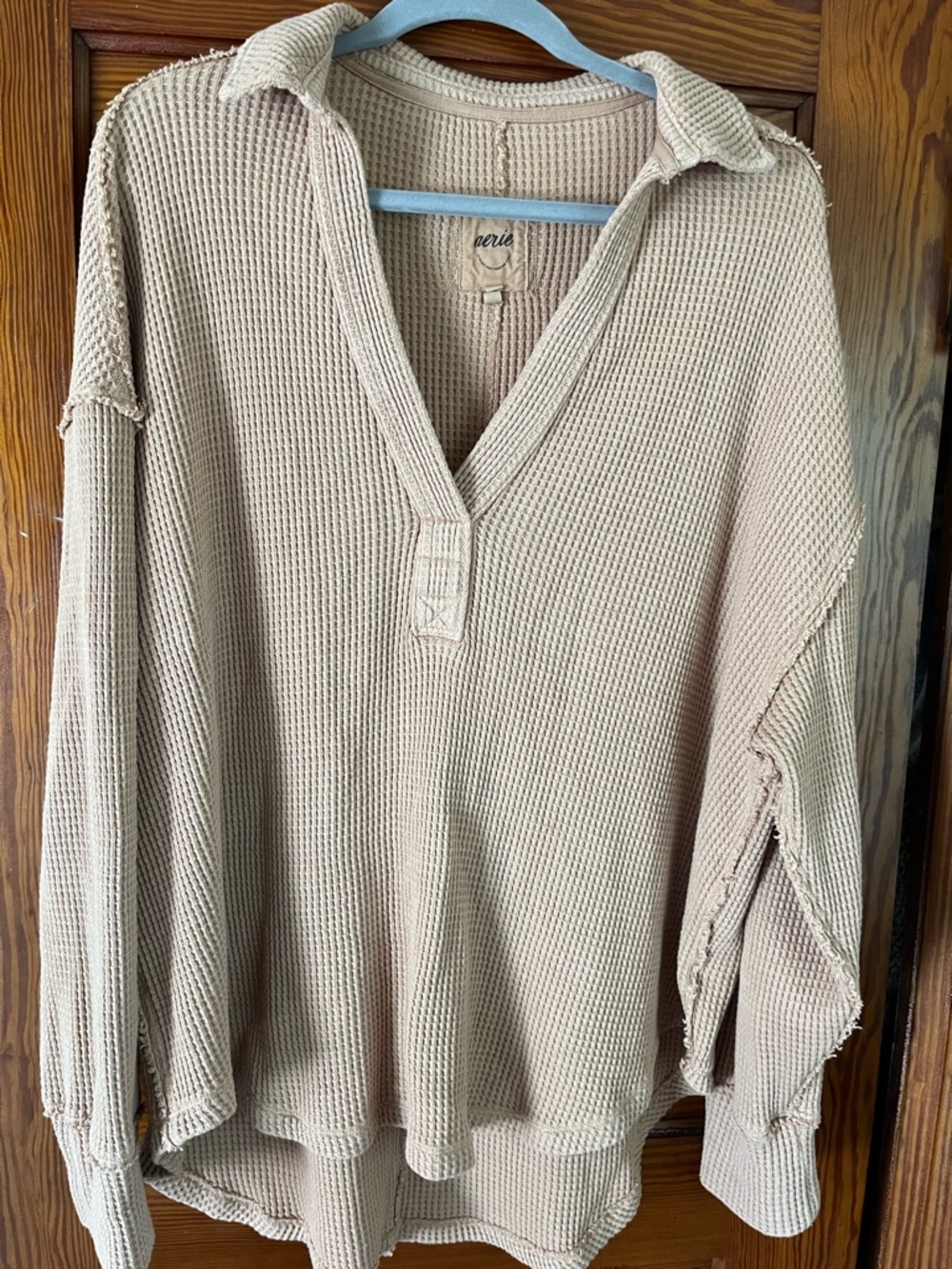 Aerie Waffle Knit Pullover - L